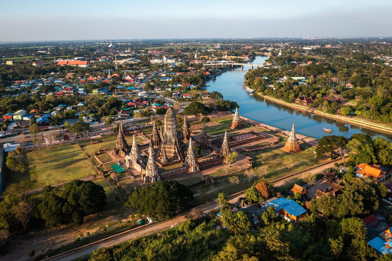 Riverside prangs of Wat Chaiwatthanaram, Ayutthaya