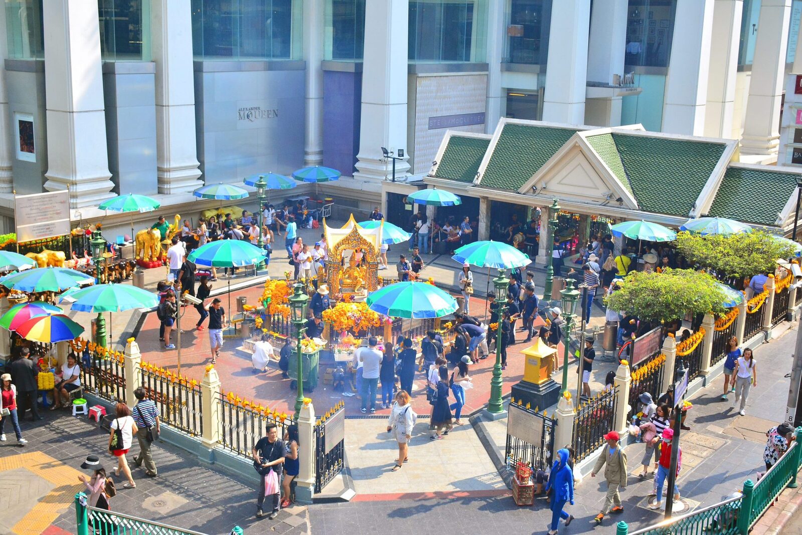 Worship area at the Erawan Shrine, Bangkok
