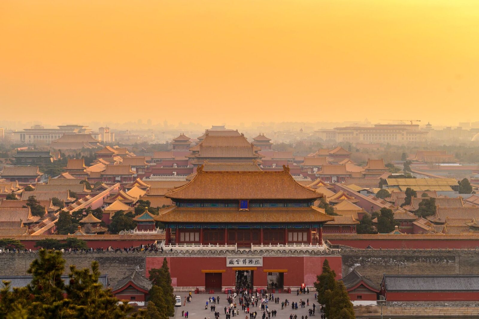 The Forbidden City in Beijing seen from above
