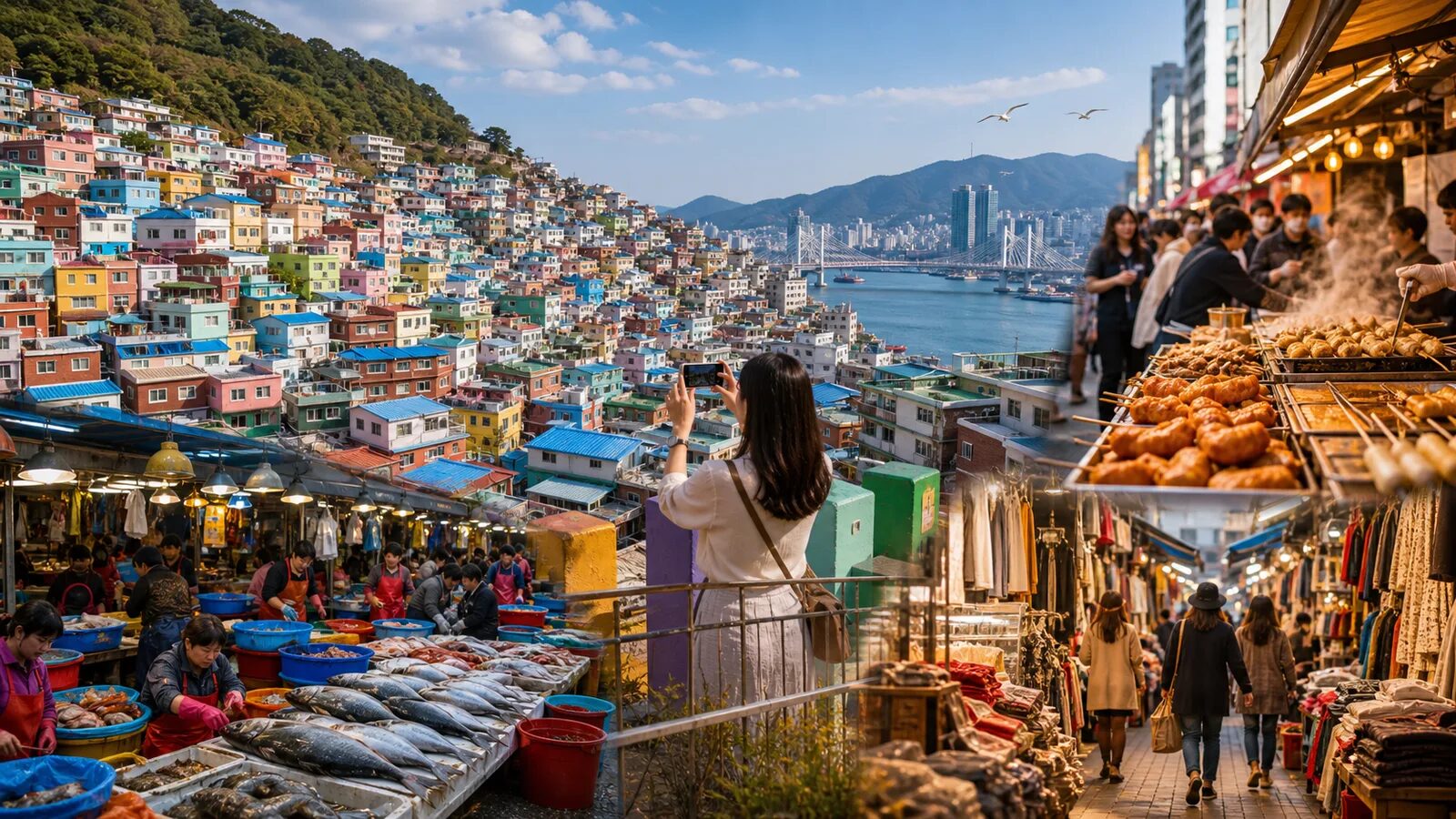 Gamcheon Culture Village and Yeongdo Skywalk private charter day tour of Busan