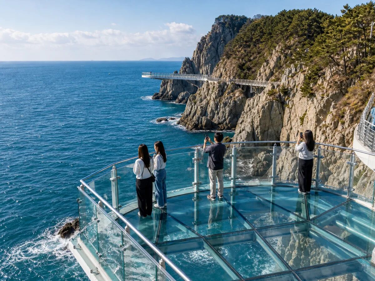 Yeongdo Skywalk above the sea