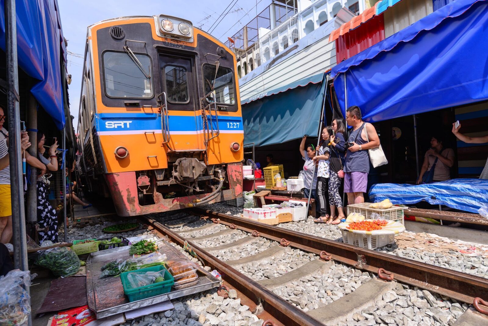 Maeklong Railway Market