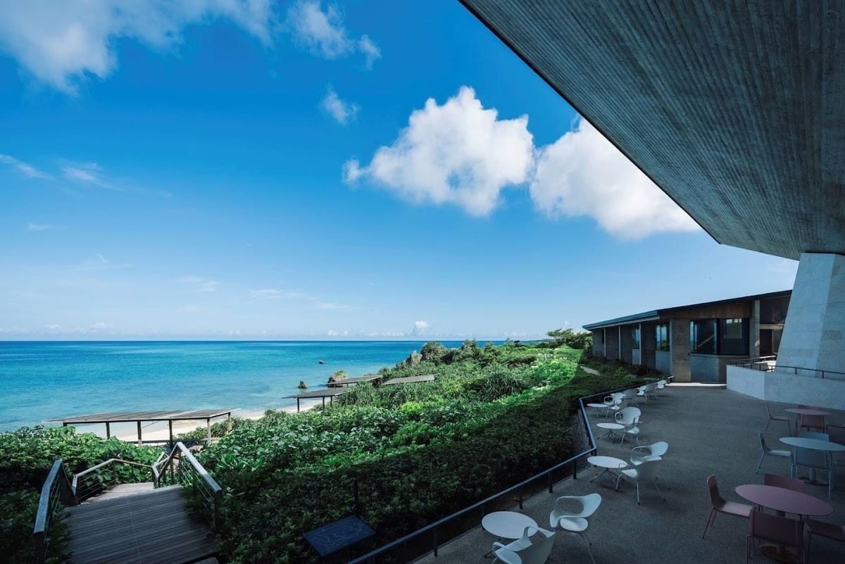 Seafront terrace at Hoshino Resorts BANTA CAFE