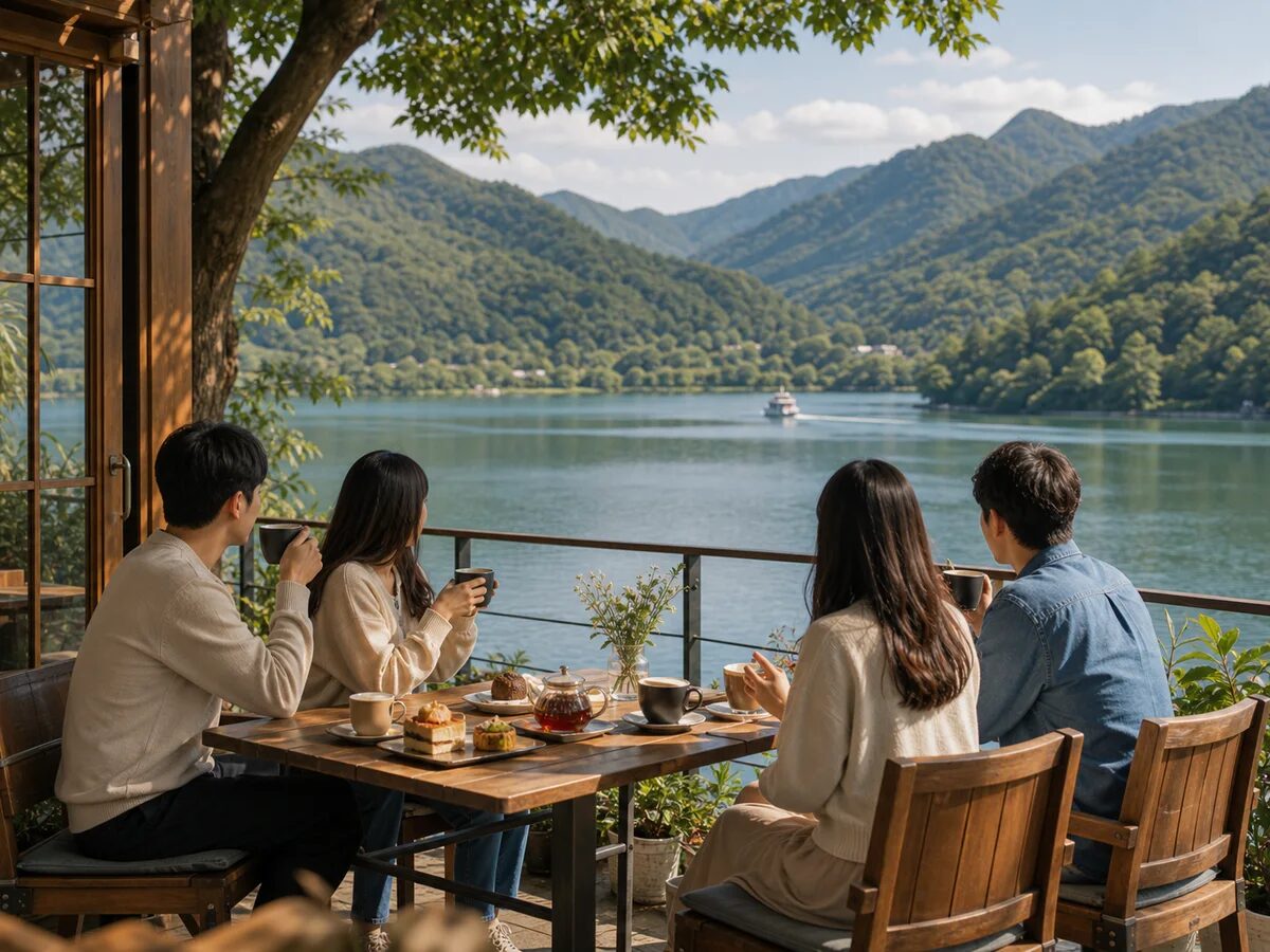 Lakeside café in Gapyeong