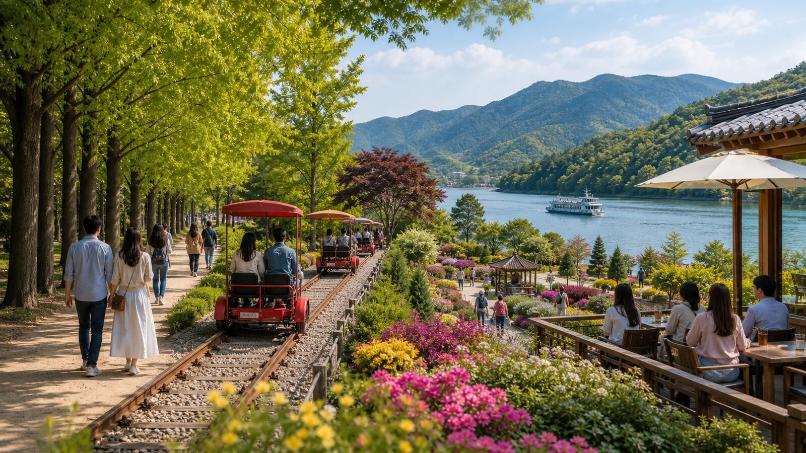 Nami Island and Gangchon Rail Park private charter day tour from Seoul