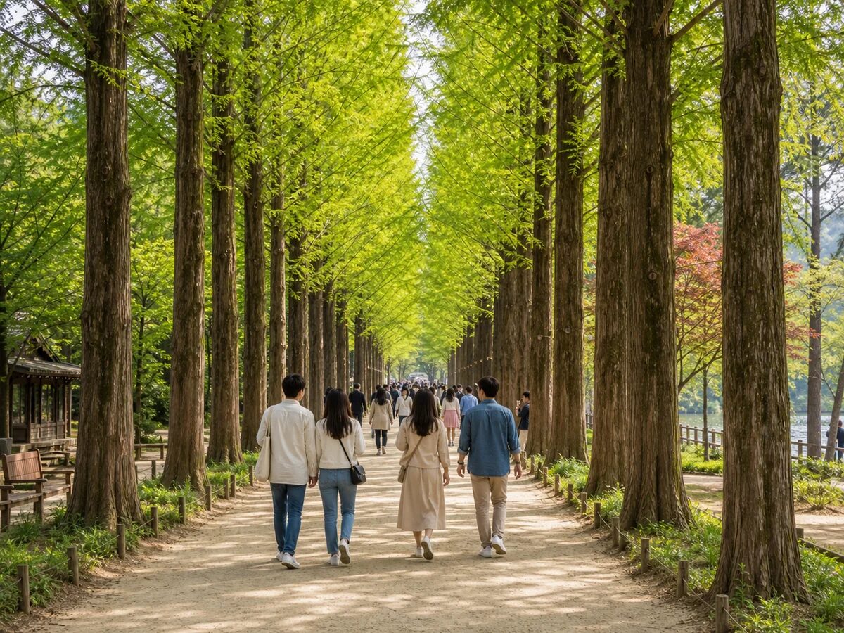 Nami Island scenery through the seasons