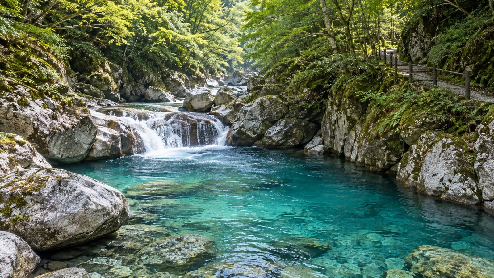 Illustrative scene of Nakatsu Gorge