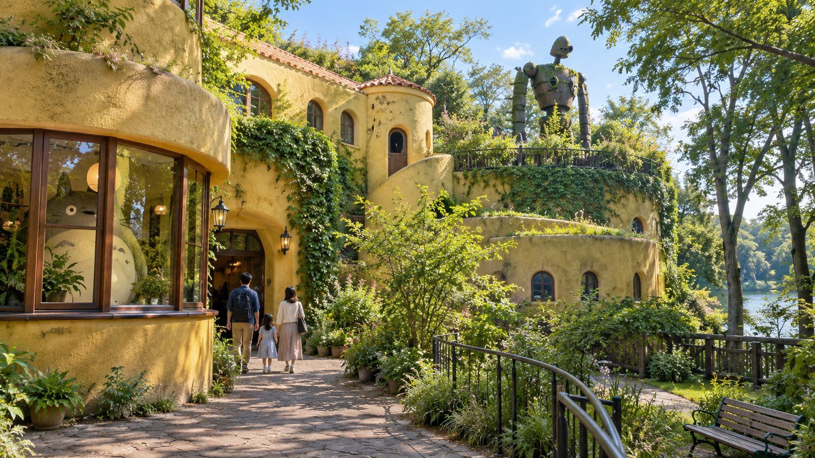 Ghibli Museum, scenic illustration